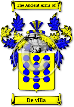 De villa Family Crest Download (jpg) Legacy Series - 150 DPI